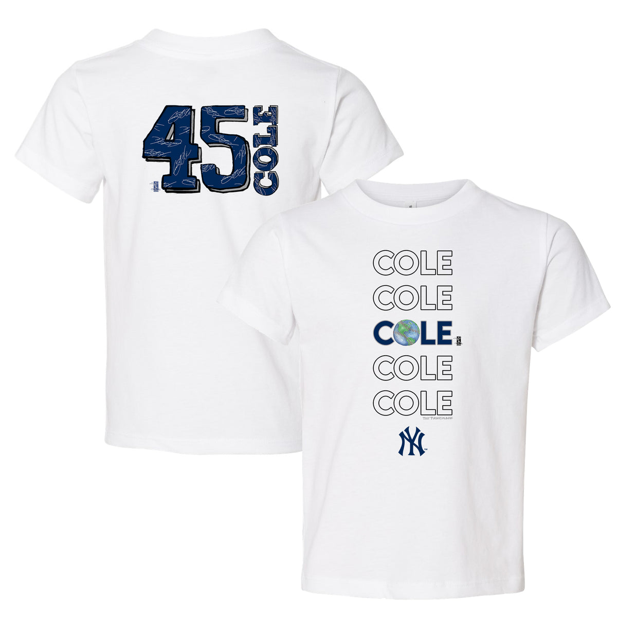 New York Yankees Gerrit Cole Stacked Tee Shirt