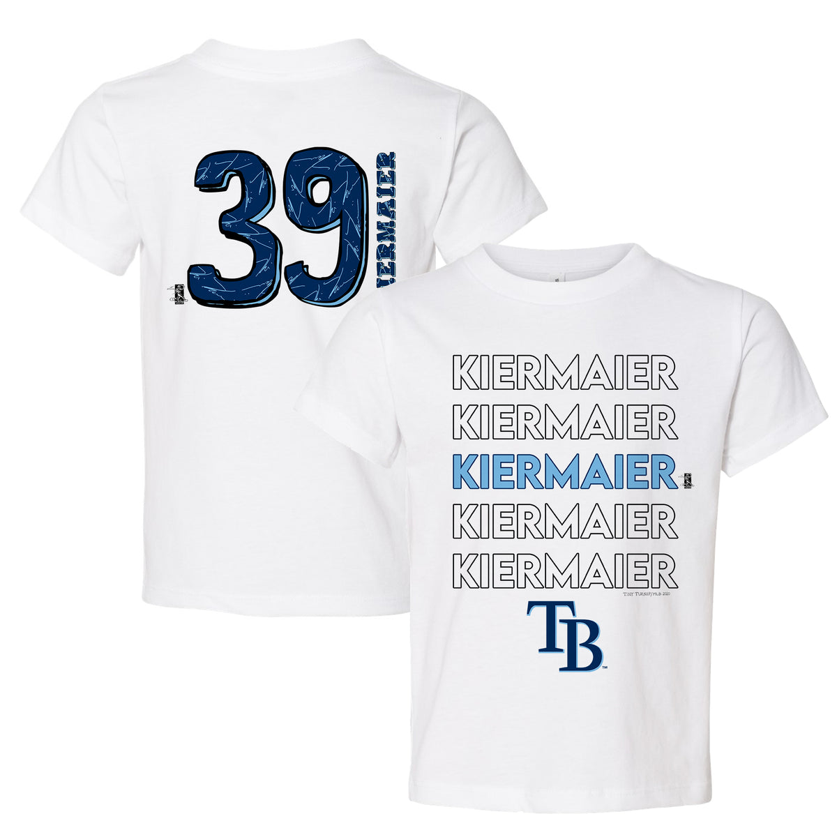 Tampa Bay Rays Kevin Kiermaier Stacked Short Sleeve Snapper