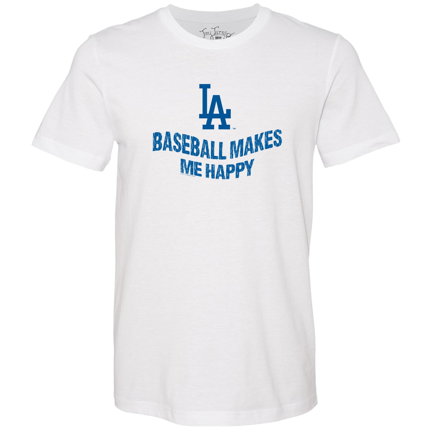 LA Dodgers Chelsea Freeman Baseball Makes Me Happy Tee