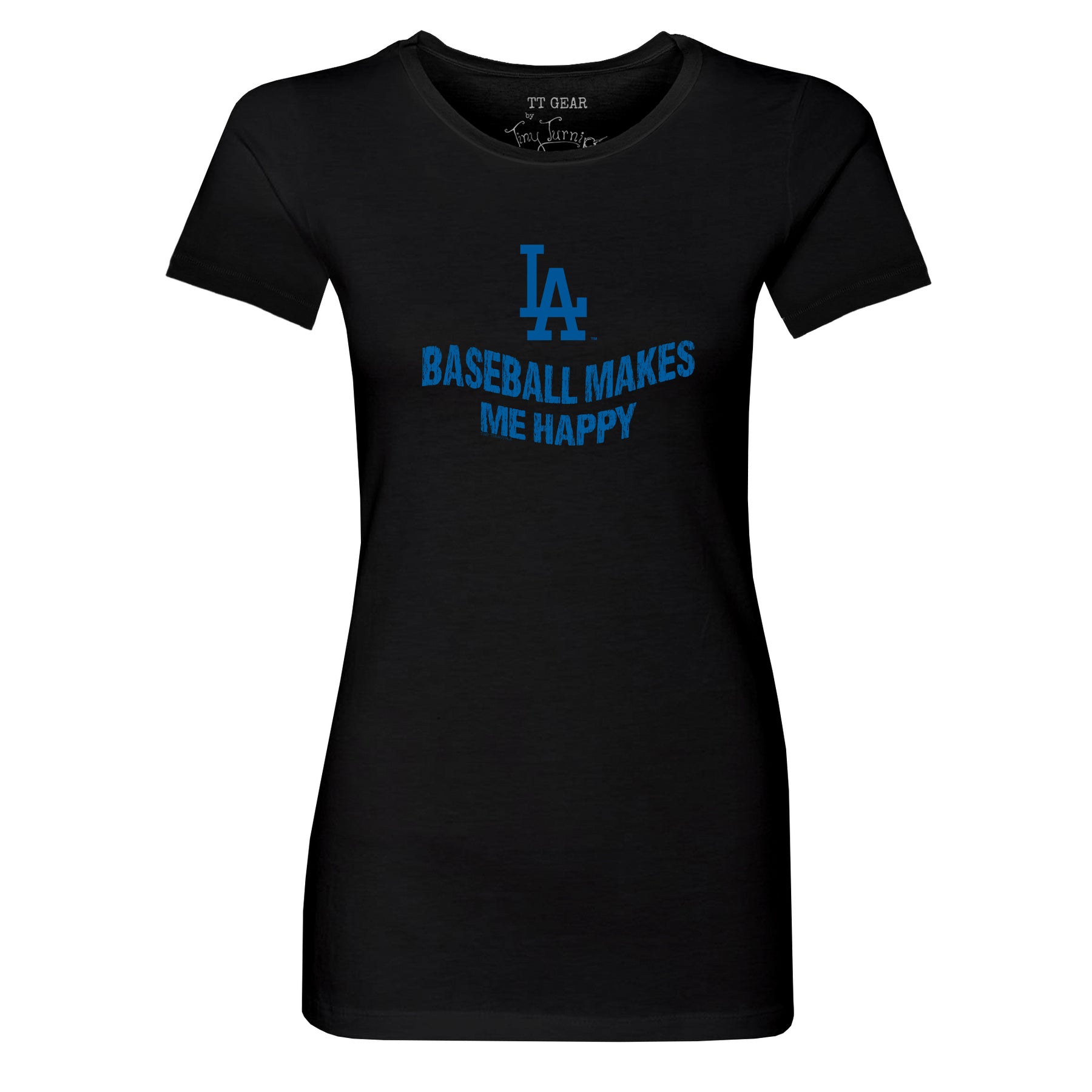 LA Dodgers Chelsea Freeman Baseball Makes Me Happy Tee