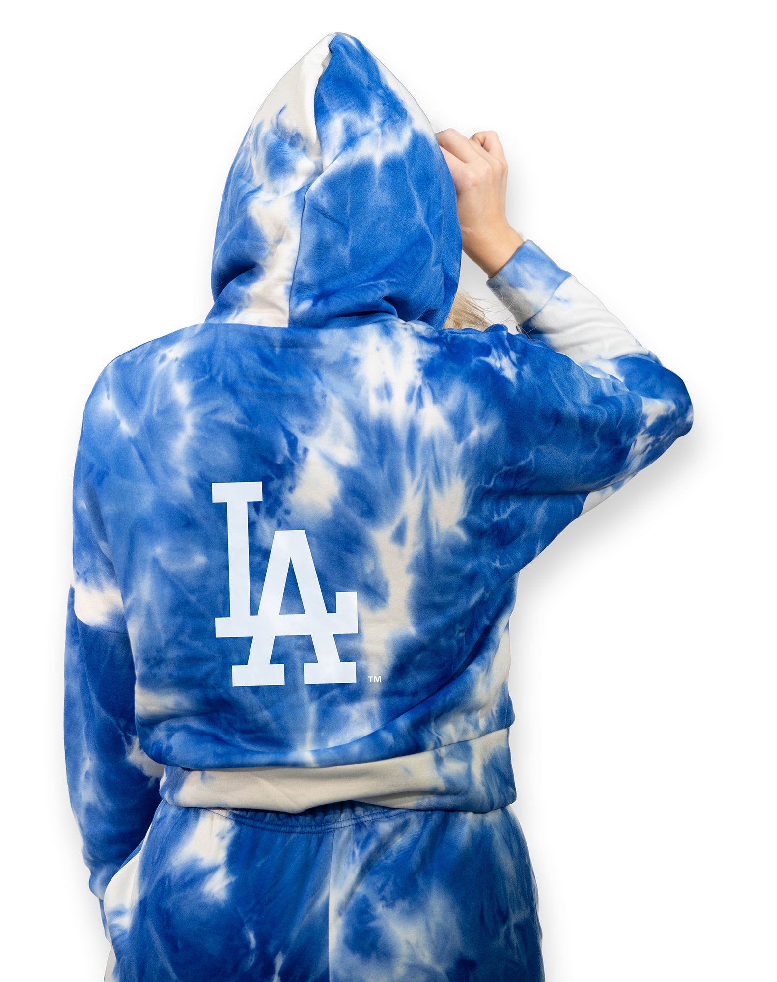 LA Dodgers Chelsea Freeman Baseball Tie-Dye Hoodie