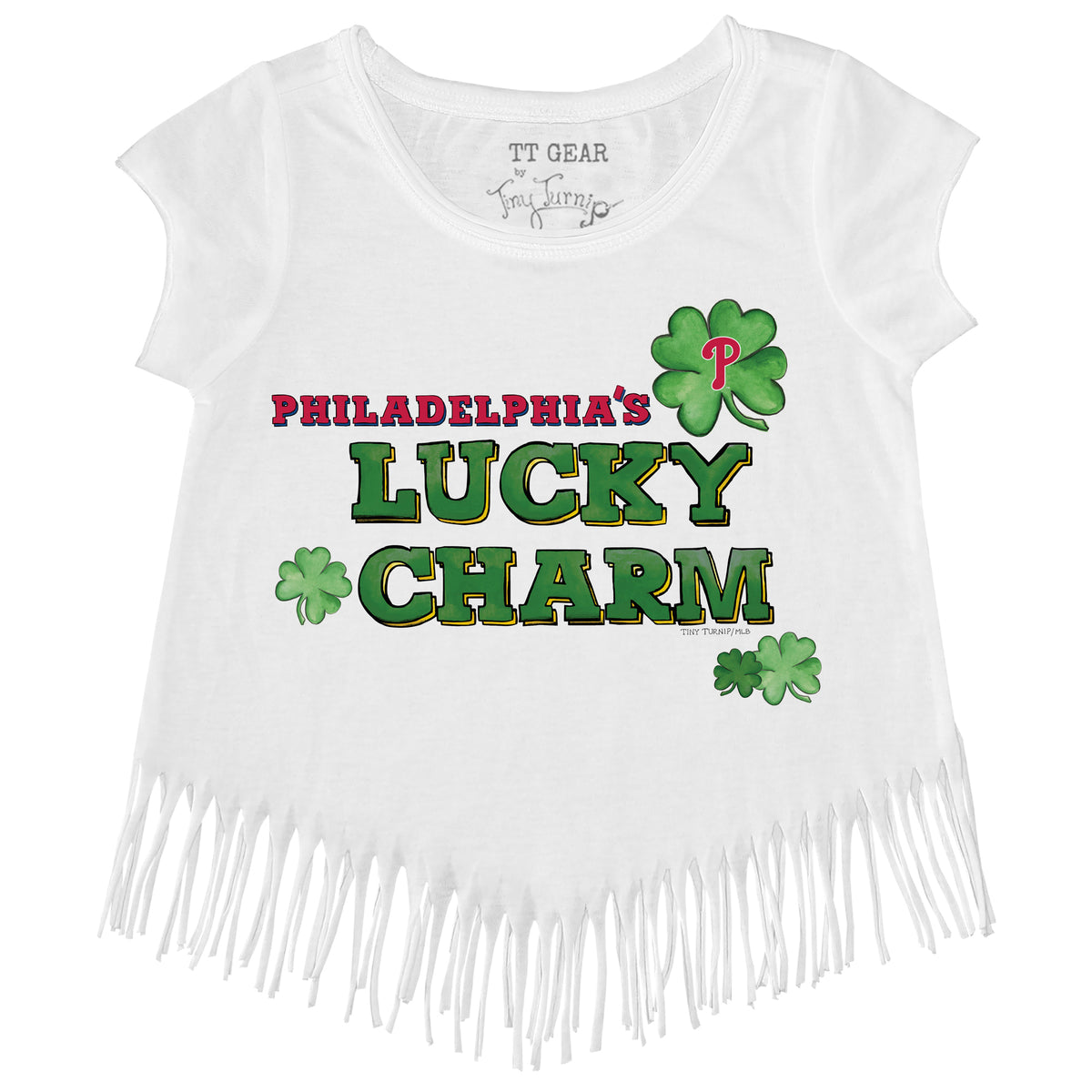 Philadelphia Phillies Lucky Charm Fringe Tee