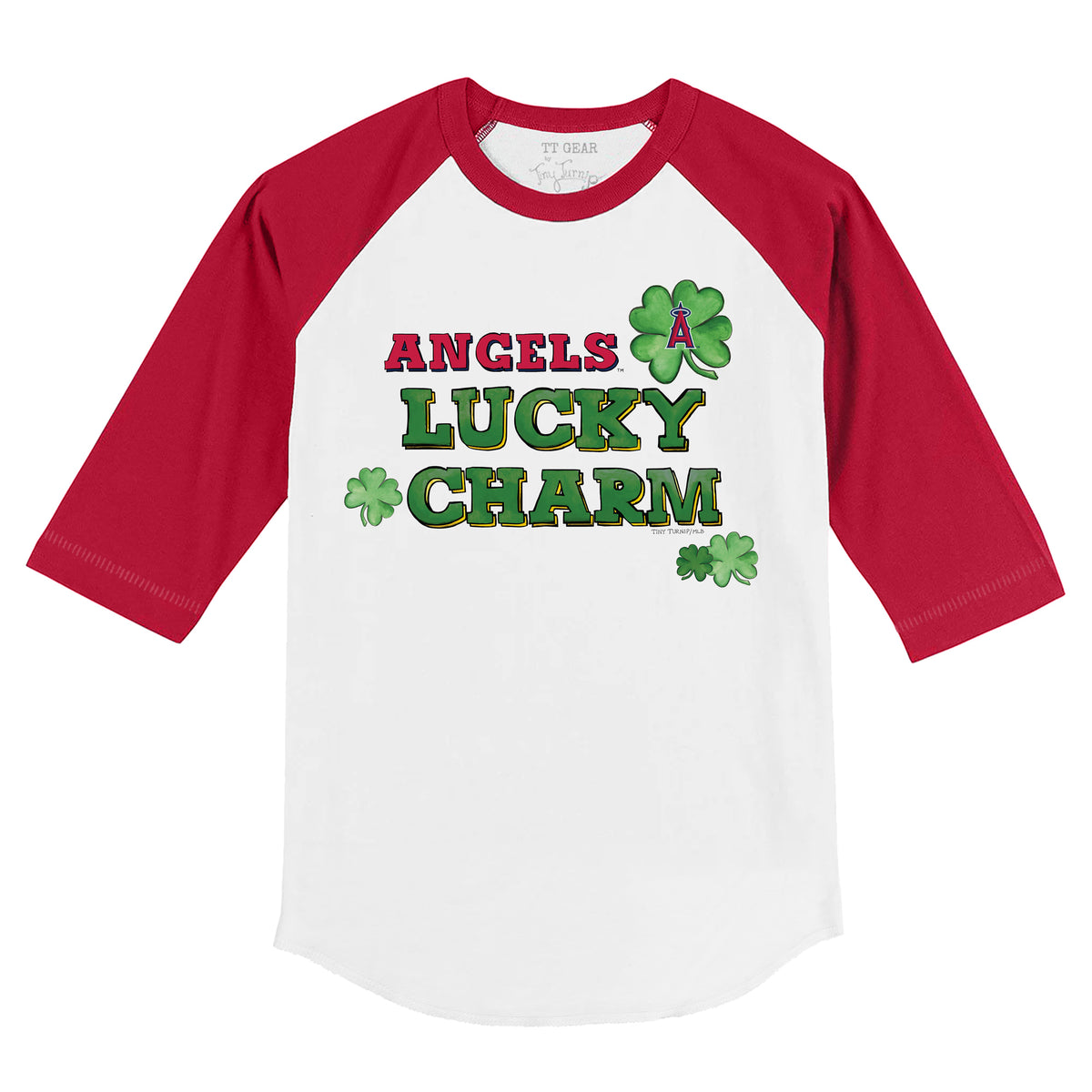Los Angeles Angels Lucky Charm 3/4 Red Sleeve Raglan