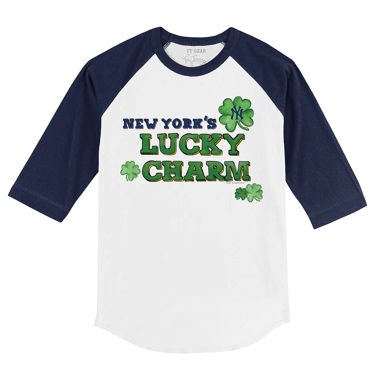 New York Yankees Lucky Charm 3/4 Navy Blue Sleeve Raglan