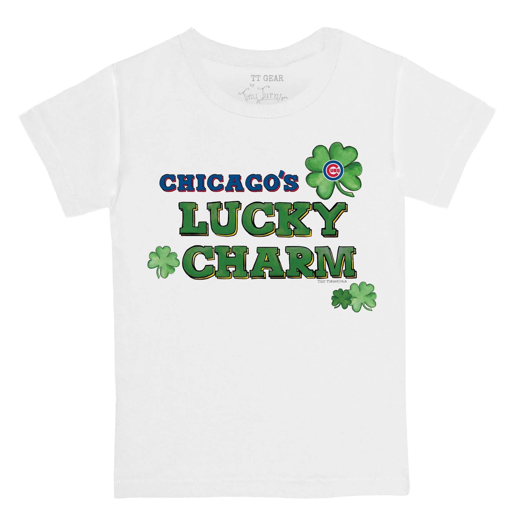Tiny Turnip Chicago Cubs Lucky Charm Tee Shirt Women's XS / White