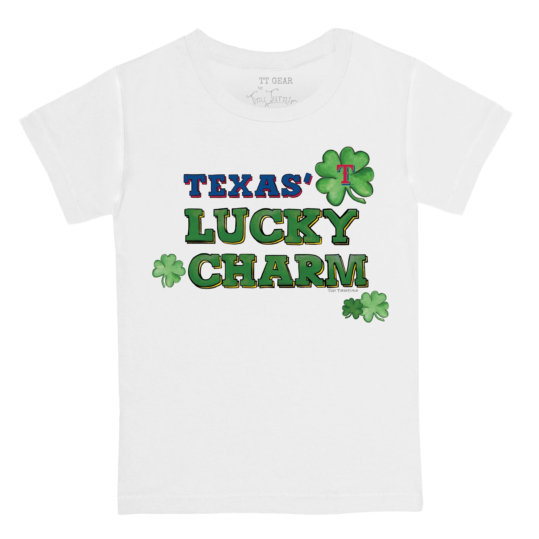Tiny Turnip Texas Rangers Lucky Charm Tee Shirt Women's Large / White
