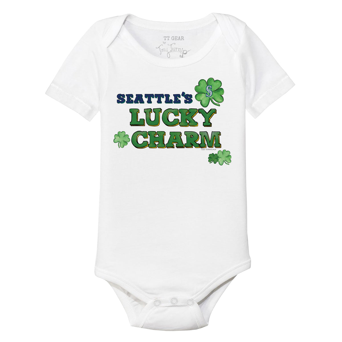 Seattle Mariners Lucky Charm Short Sleeve Snapper