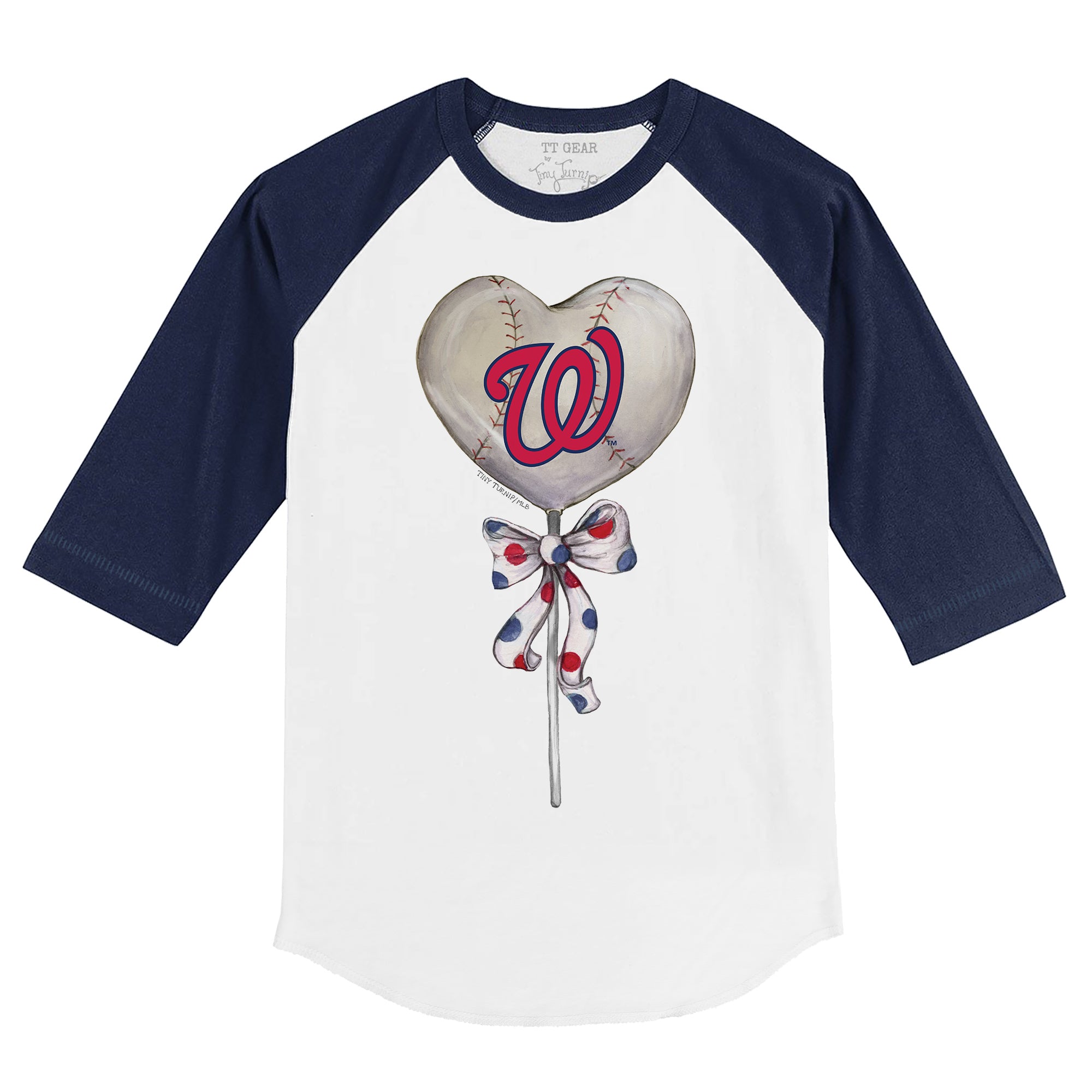 Washington Nationals Tiny Turnip Toddler Baseball Babes T-Shirt - White