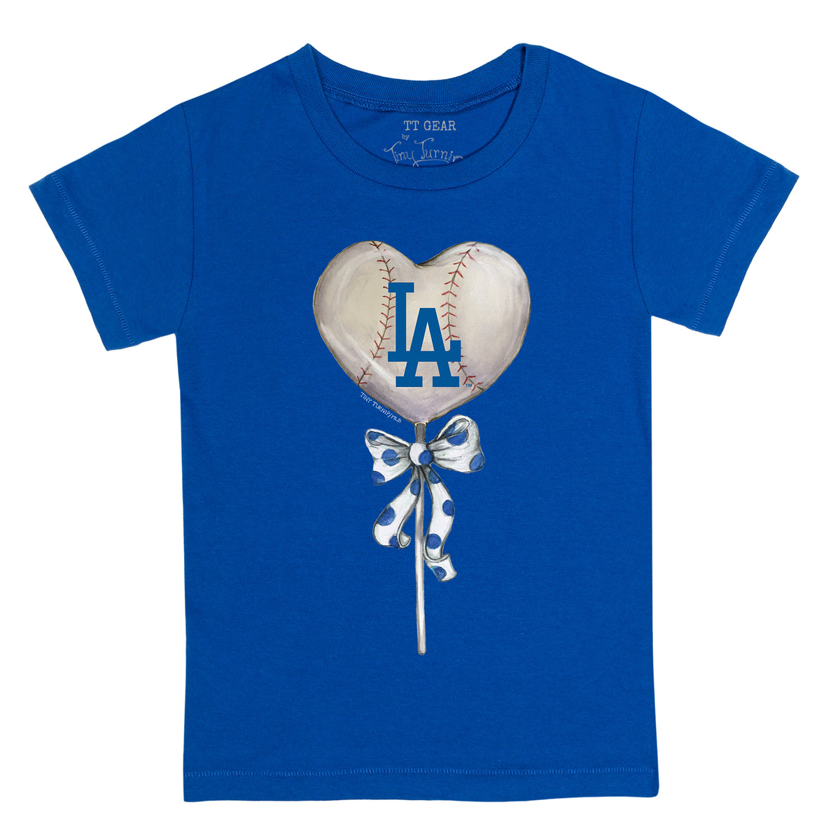 Los Angeles Dodgers Heart Lolly Tee Shirt 5T / Royal Blue
