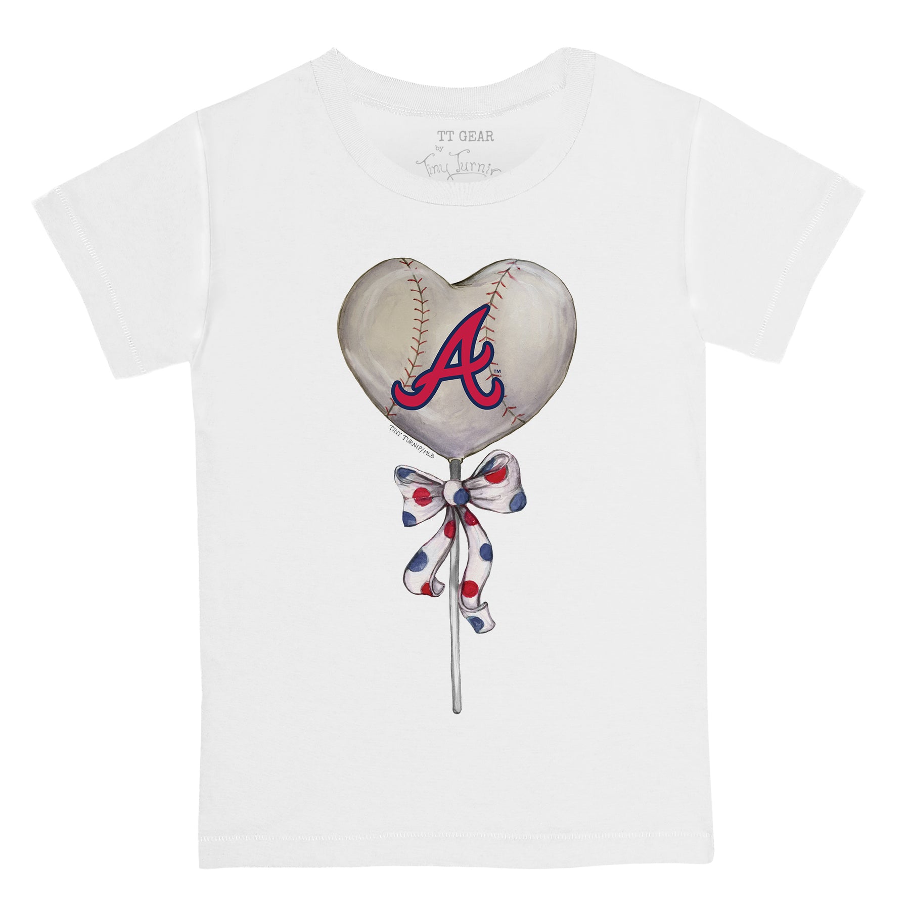 Lids Atlanta Braves Tiny Turnip Toddler Baseball Babes T-Shirt - White