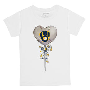 Milwaukee Brewers Heart Lolly Tee Shirt