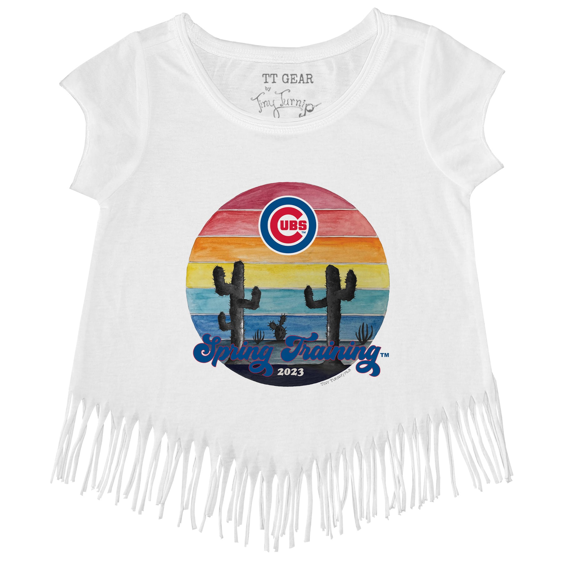 Chicago Cubs Tiny Turnip Women's 2023 Spring Training 3/4