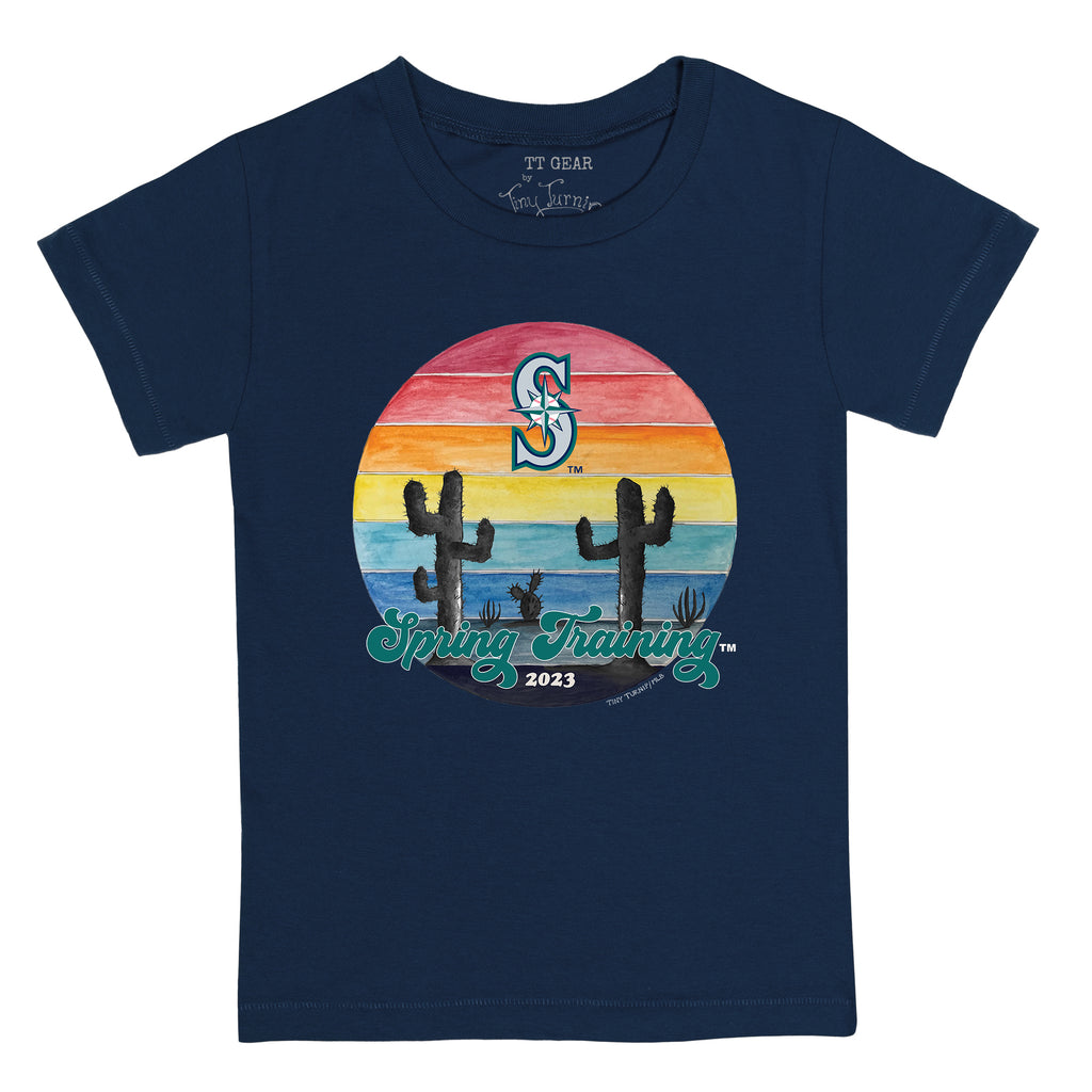 Women's Tiny Turnip Navy Seattle Mariners 2023 Spring Training T-Shirt Size: Extra Large