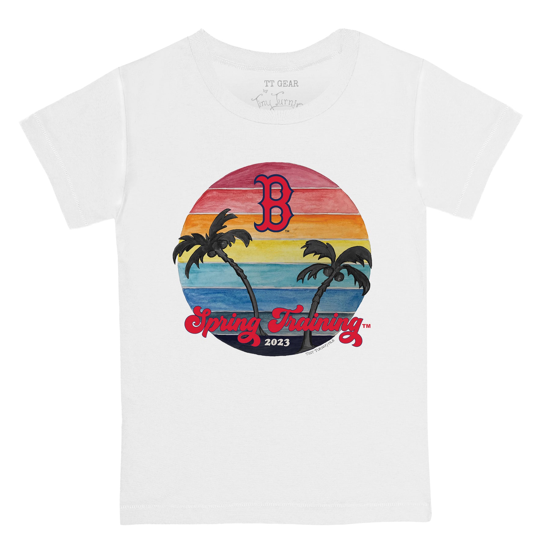 Boston Red Sox Tiny Turnip Toddler Stacked 3/4-Sleeve Raglan T-Shirt -  White/Red