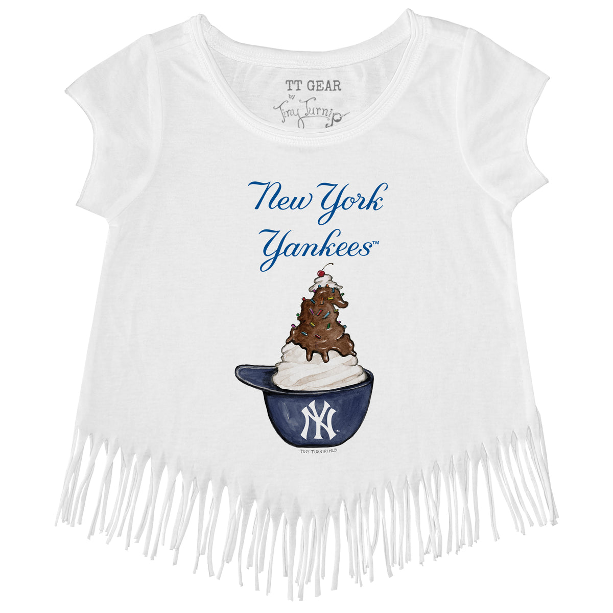 New York Yankees Sundae Helmet Fringe Tee