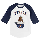 Houston Astros Sundae Helmet 3/4 Navy Blue Sleeve Raglan