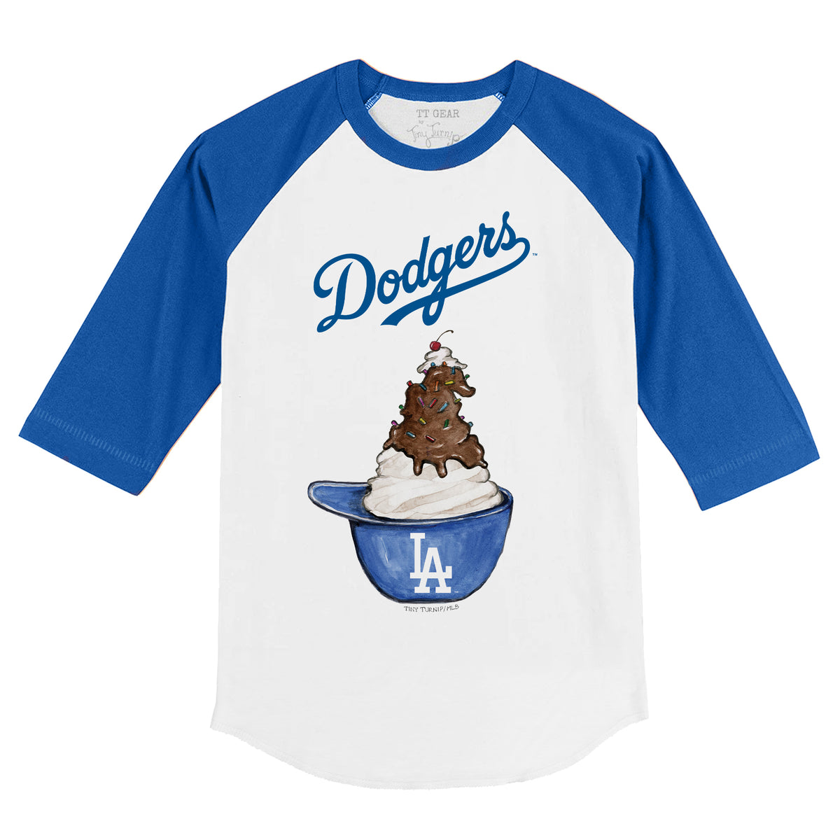 Lids Los Angeles Dodgers Tiny Turnip Infant I Love Dad 3/4-Sleeve