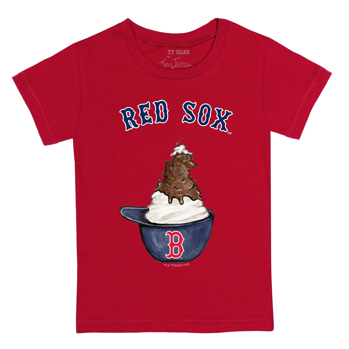red sox dress shirt Boston Red Sox Sundae Helmet Kid's Tee Shirt 3T / White