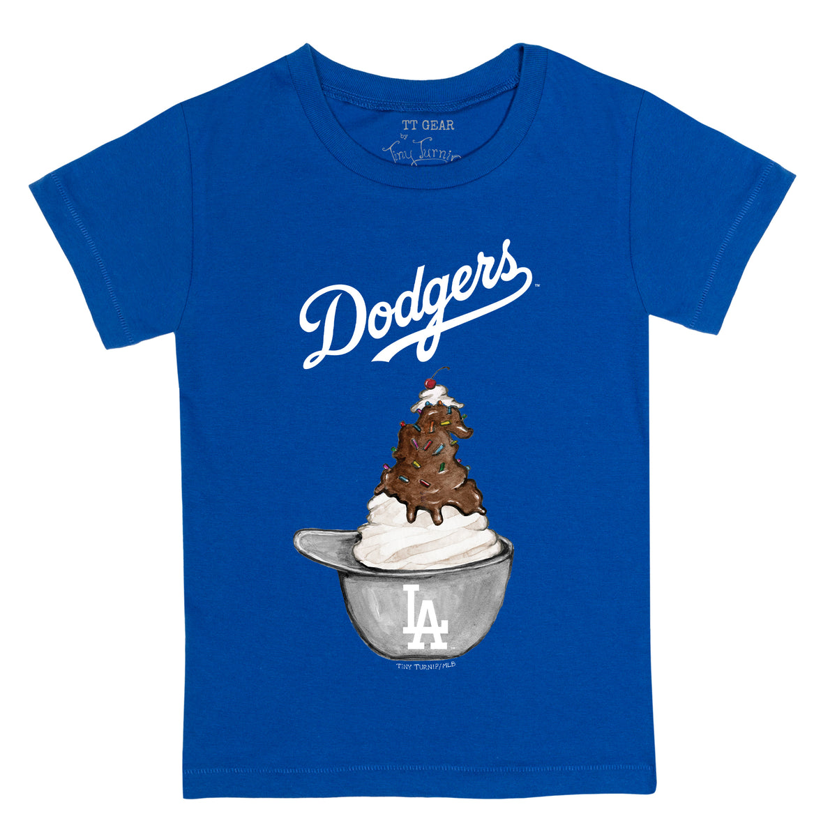 Los Angeles Dodgers Tiny Turnip Youth Caleb the Catcher T-Shirt - White