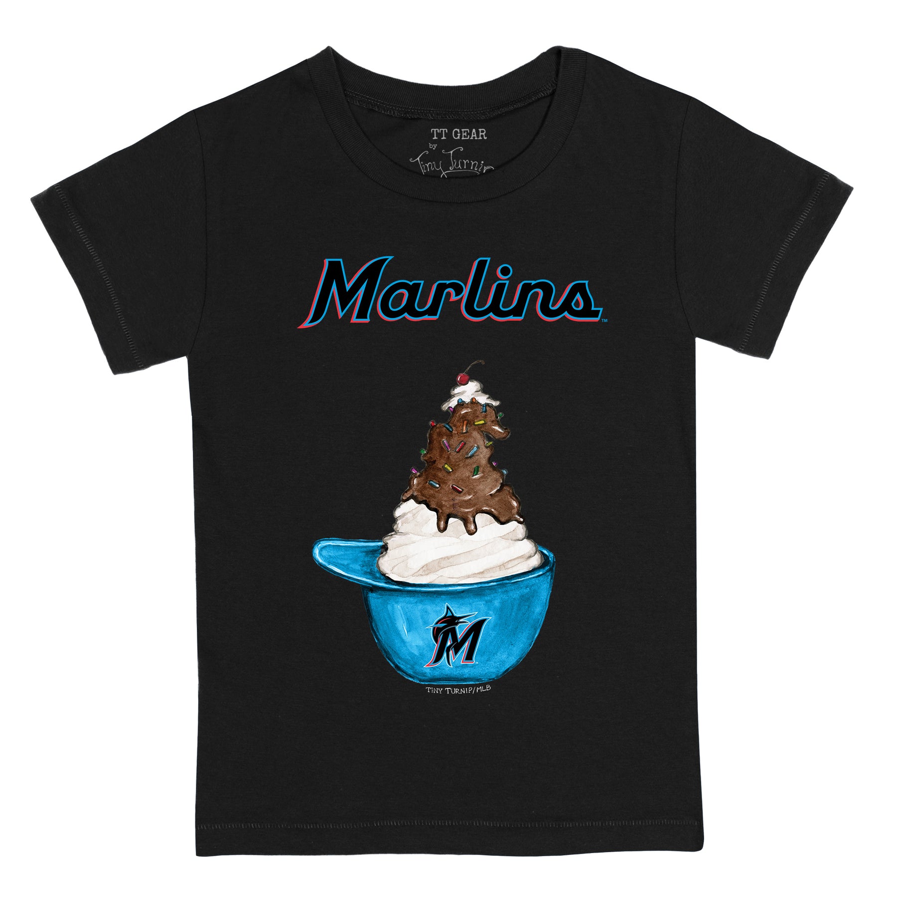 Miami Marlins Sundae Helmet Tee Shirt
