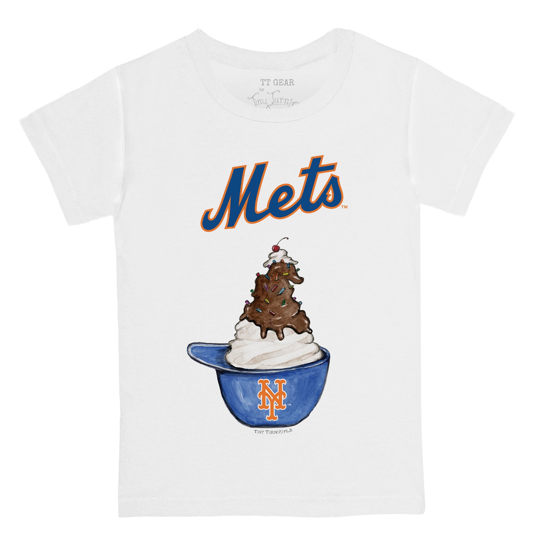 New York Mets Sundae Helmet Tee Shirt 24M / White