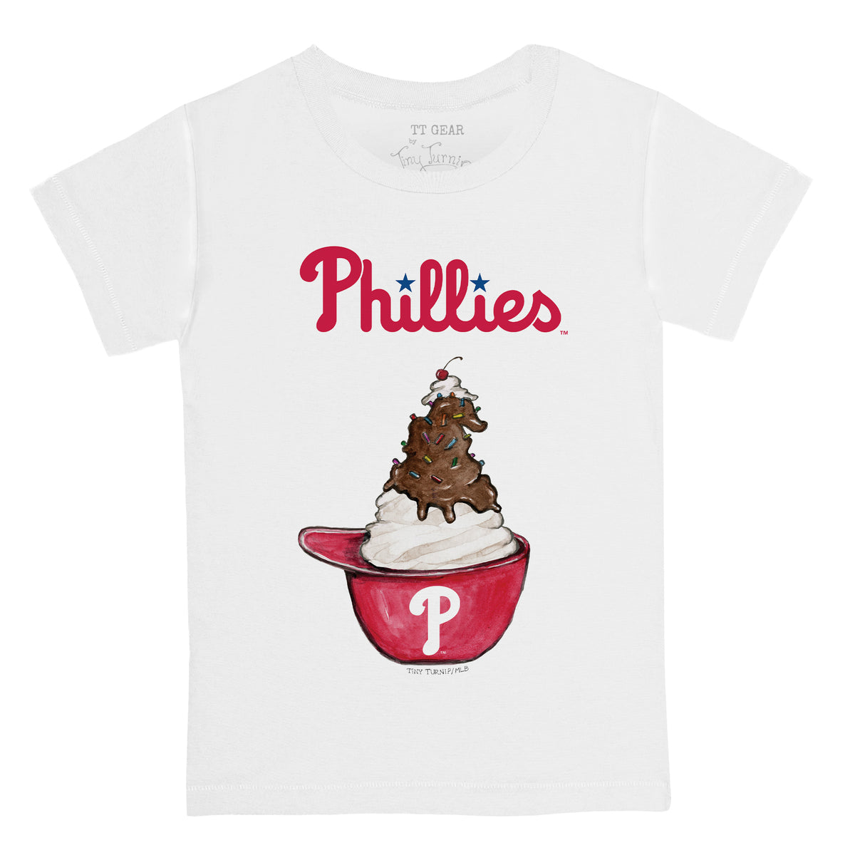 Lids Philadelphia Phillies Tiny Turnip Youth Military Star T-Shirt - White