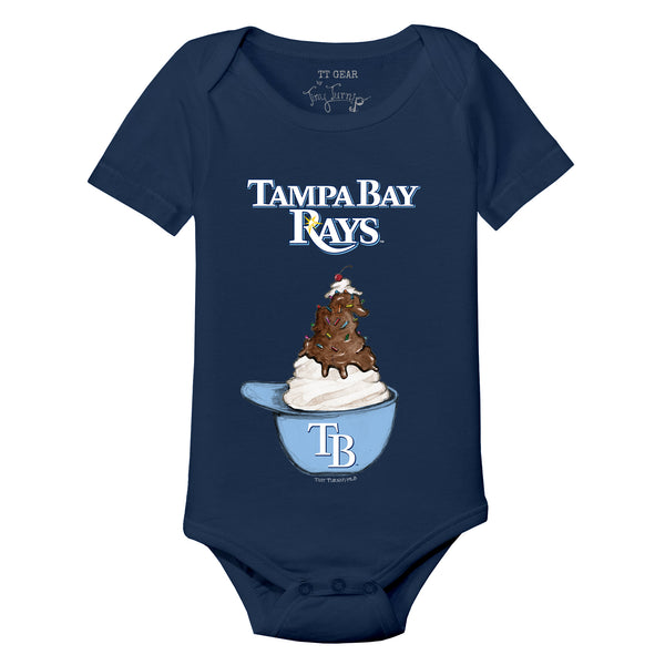 Tampa Bay Rays Sundae Helmet Short Sleeve Snapper - Tiny Turnip