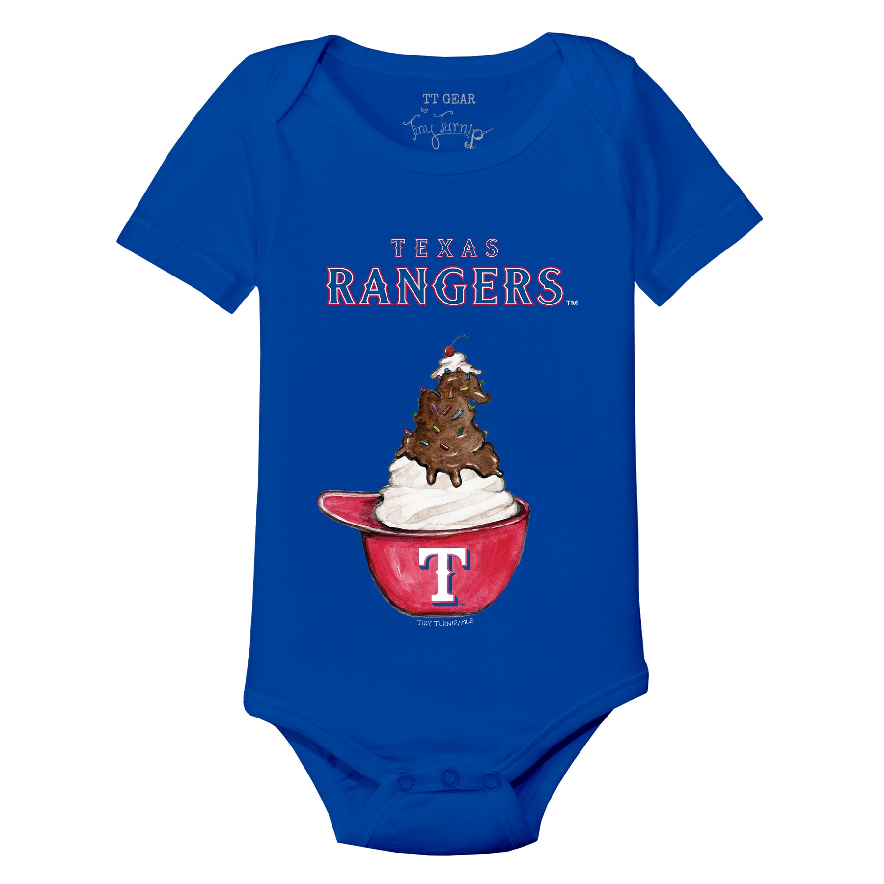Texas Rangers Sundae Helmet Short Sleeve Snapper