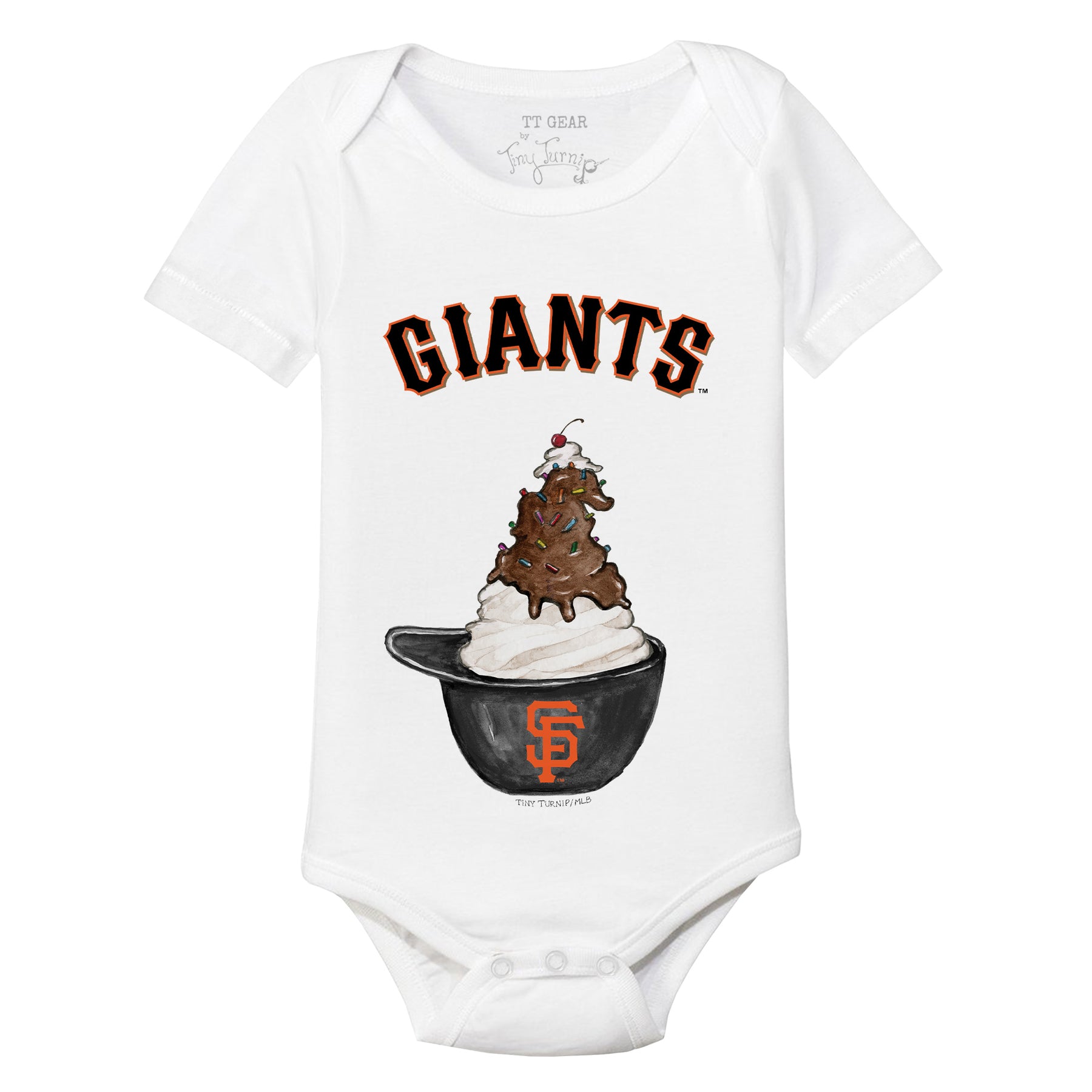 San Francisco Giants Slugger Short Sleeve Snapper 12M / White