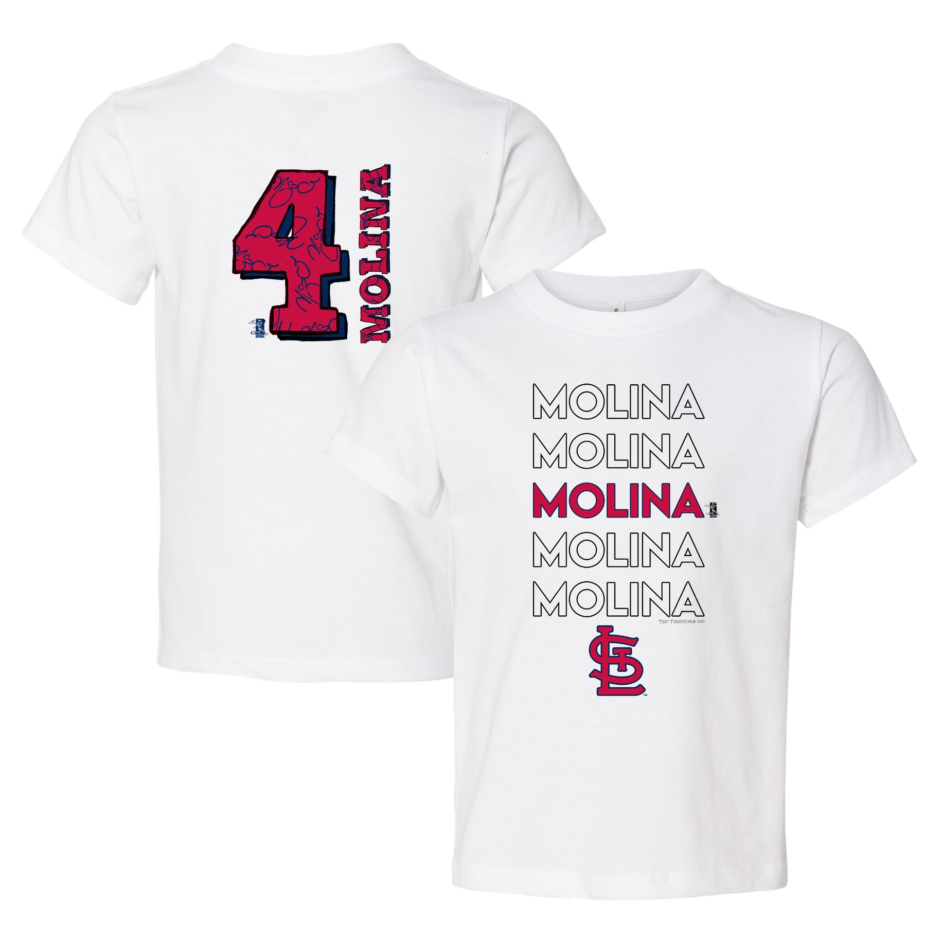 St. Louis Cardinals Yadier Molina Stacked Tee Shirt