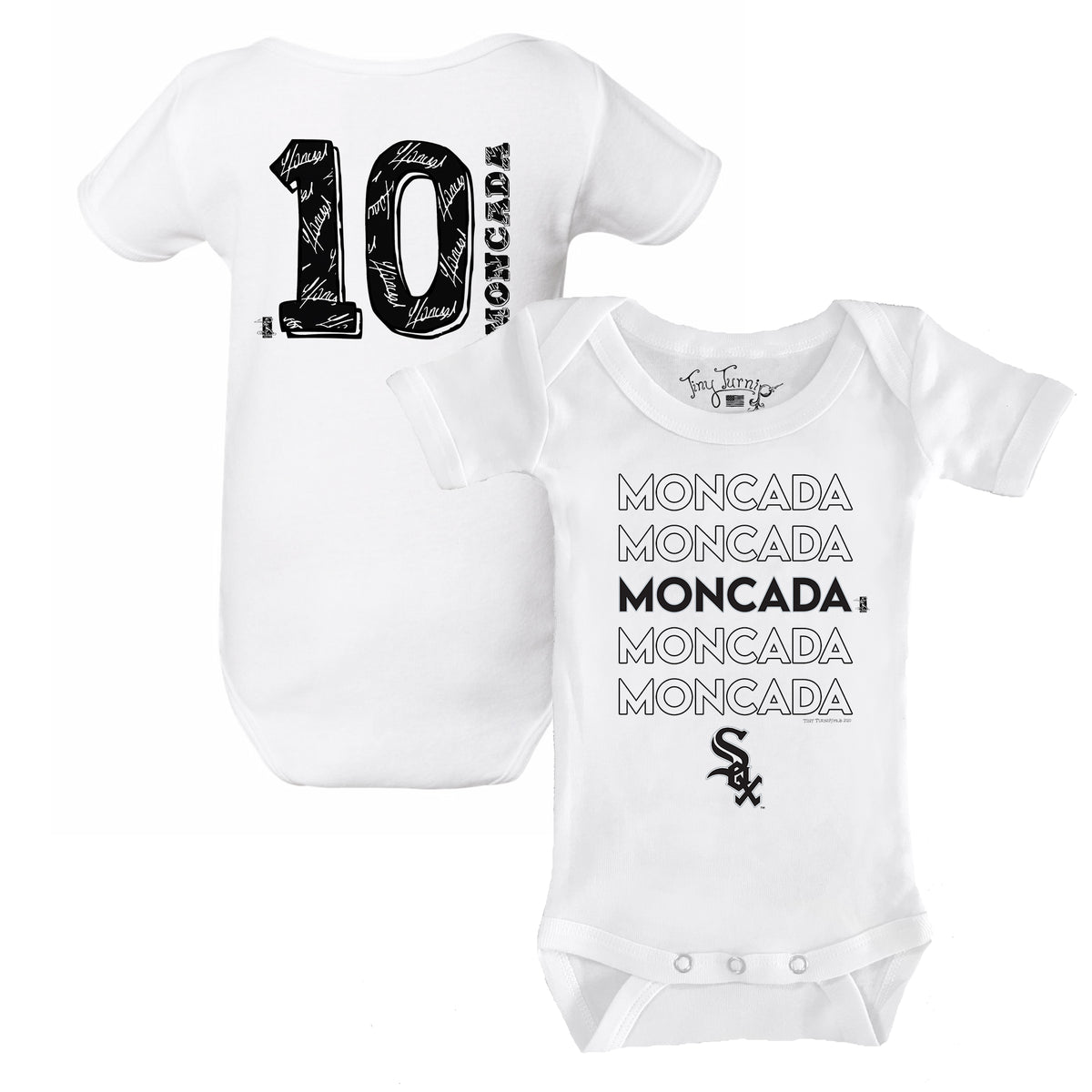 Chicago White Sox Yoan Moncada Stacked Short Sleeve Snapper