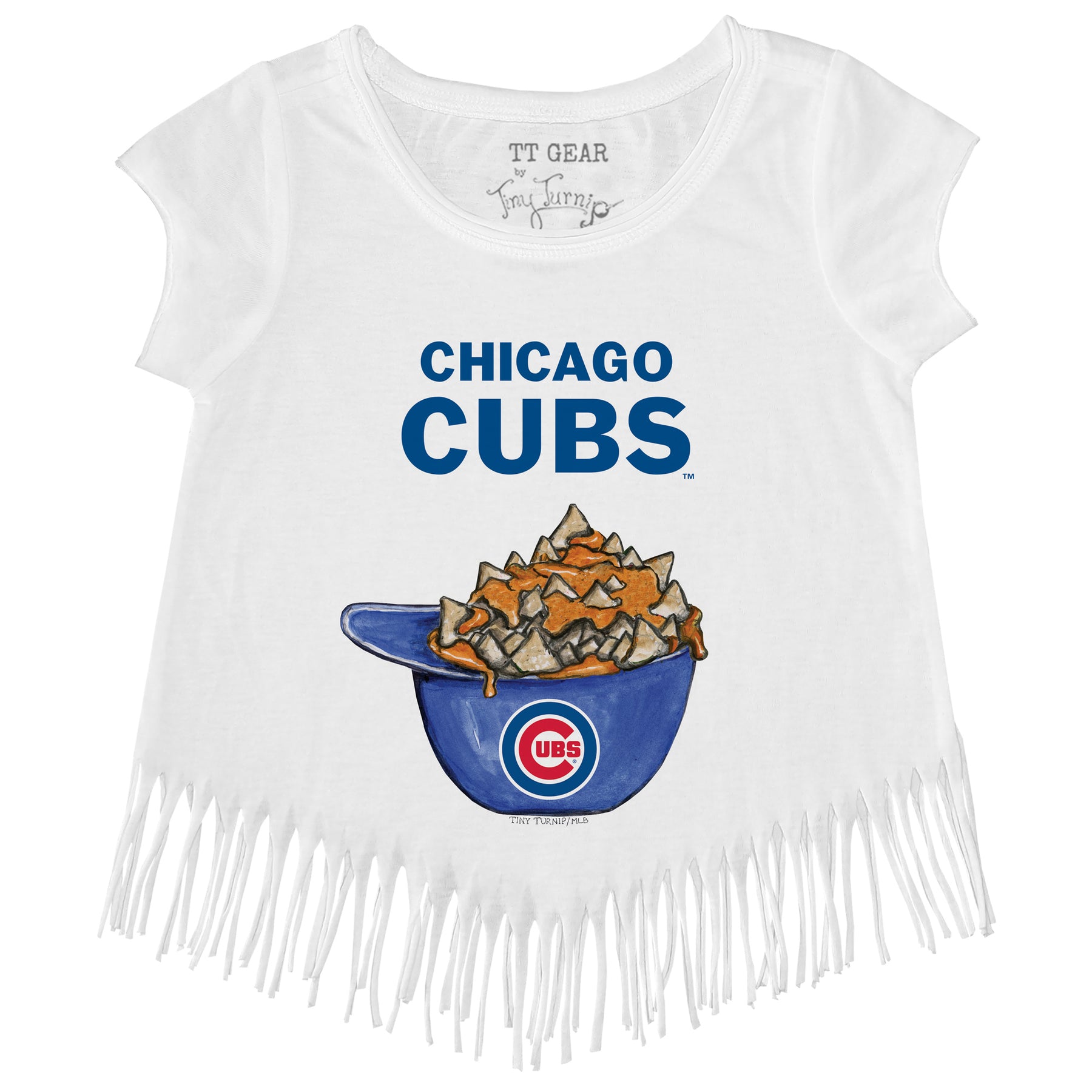 Chicago Cubs Tiny Turnip Youth Sundae Helmet 3/4-Sleeve Raglan T