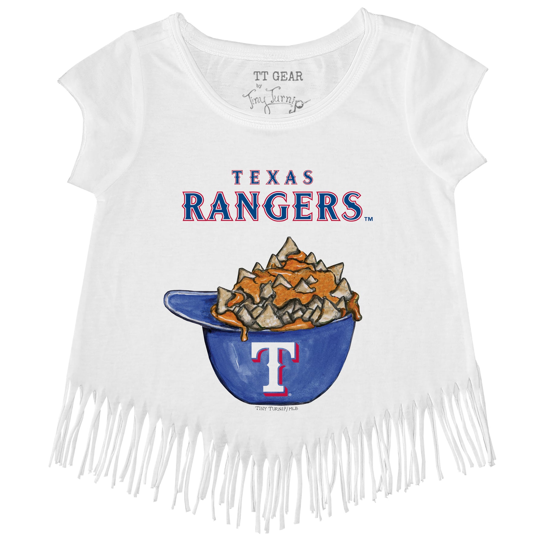 Texas Rangers Nacho Helmet Fringe Tee