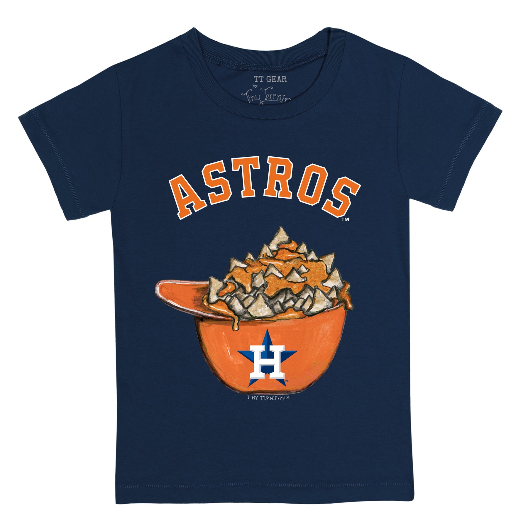 Houston Astros Tiny Turnip Toddler Stega T-Shirt - Navy