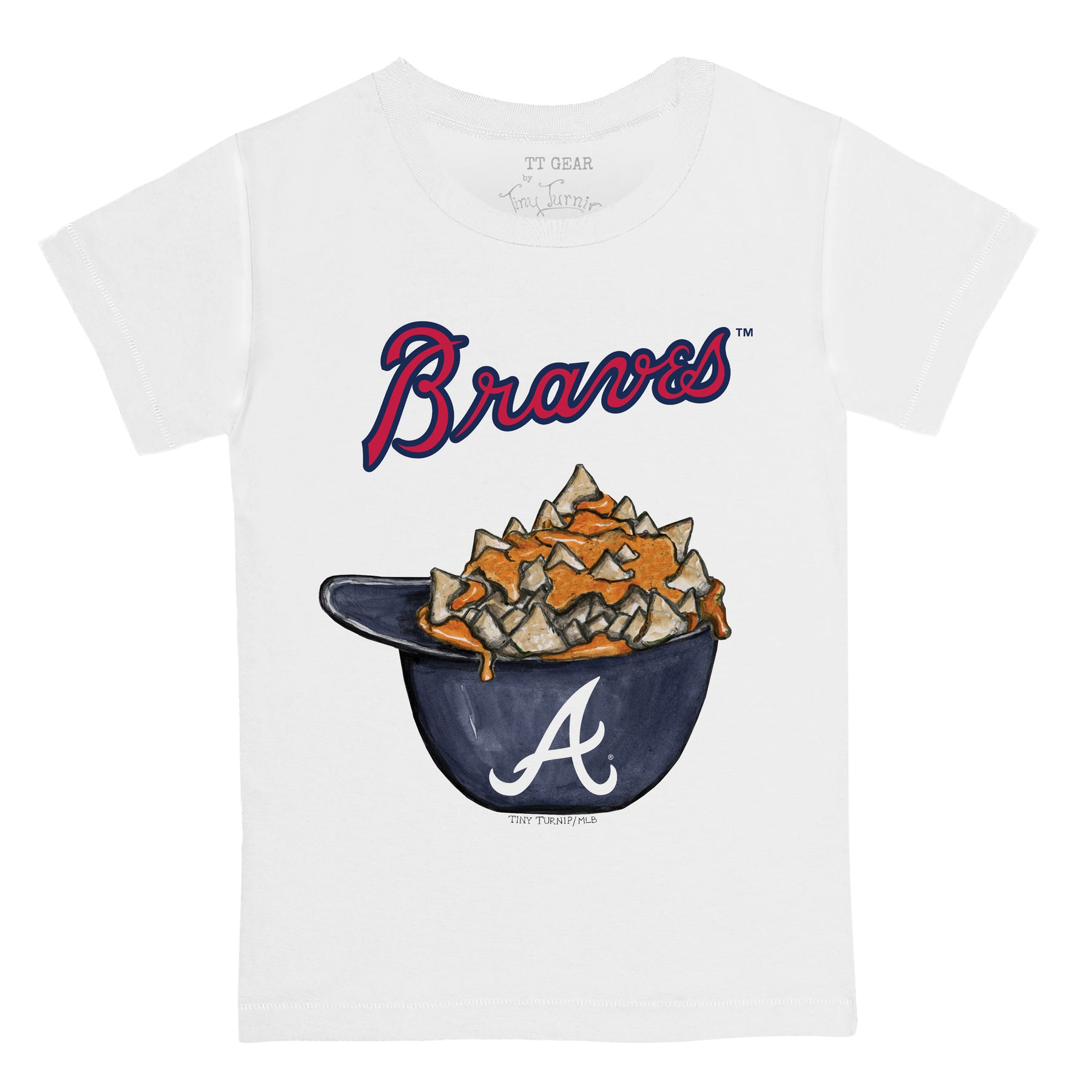 Atlanta Braves Nacho Helmet Tee Shirt 5T / White