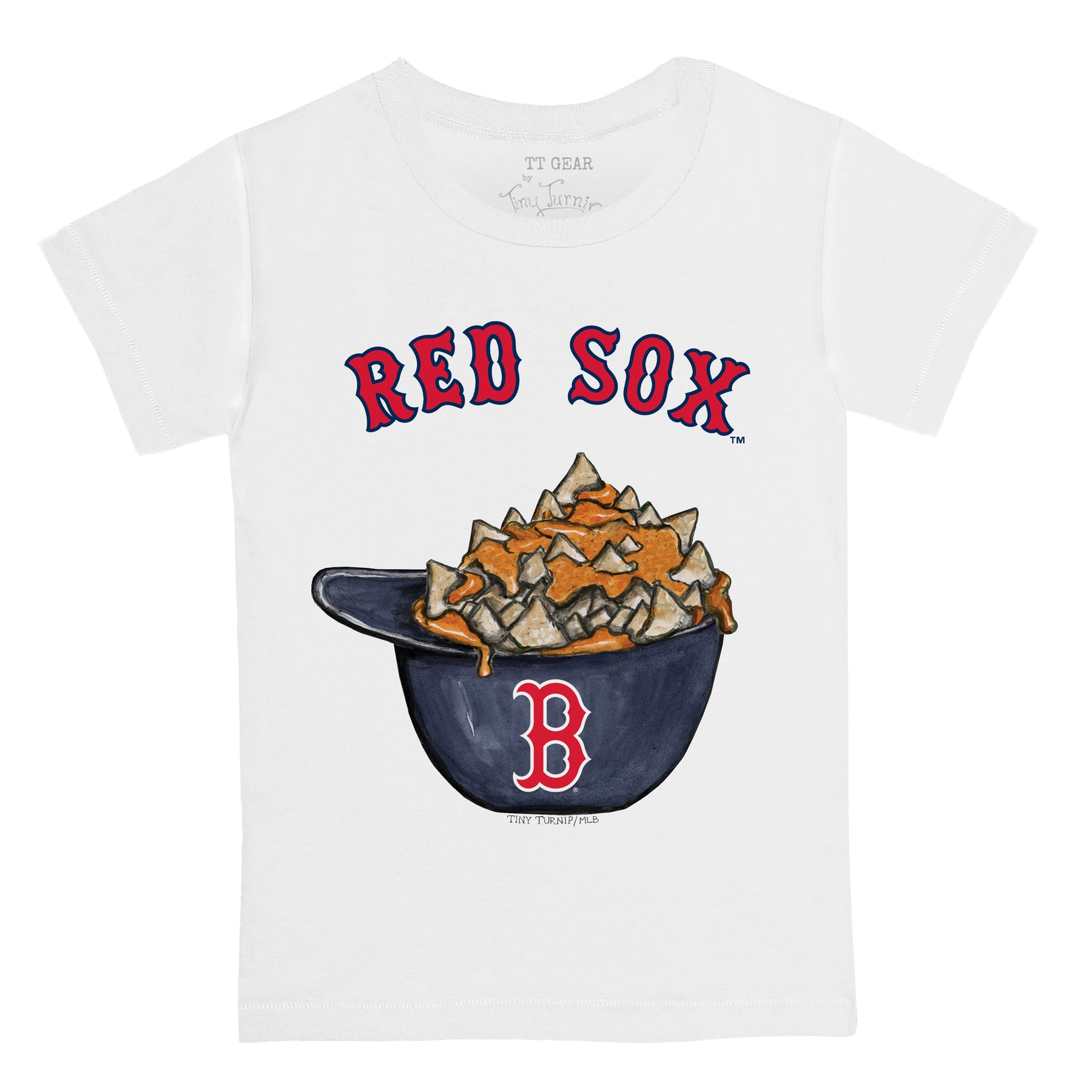 Youth Tiny Turnip White Boston Red Sox Heart Bat T-Shirt 