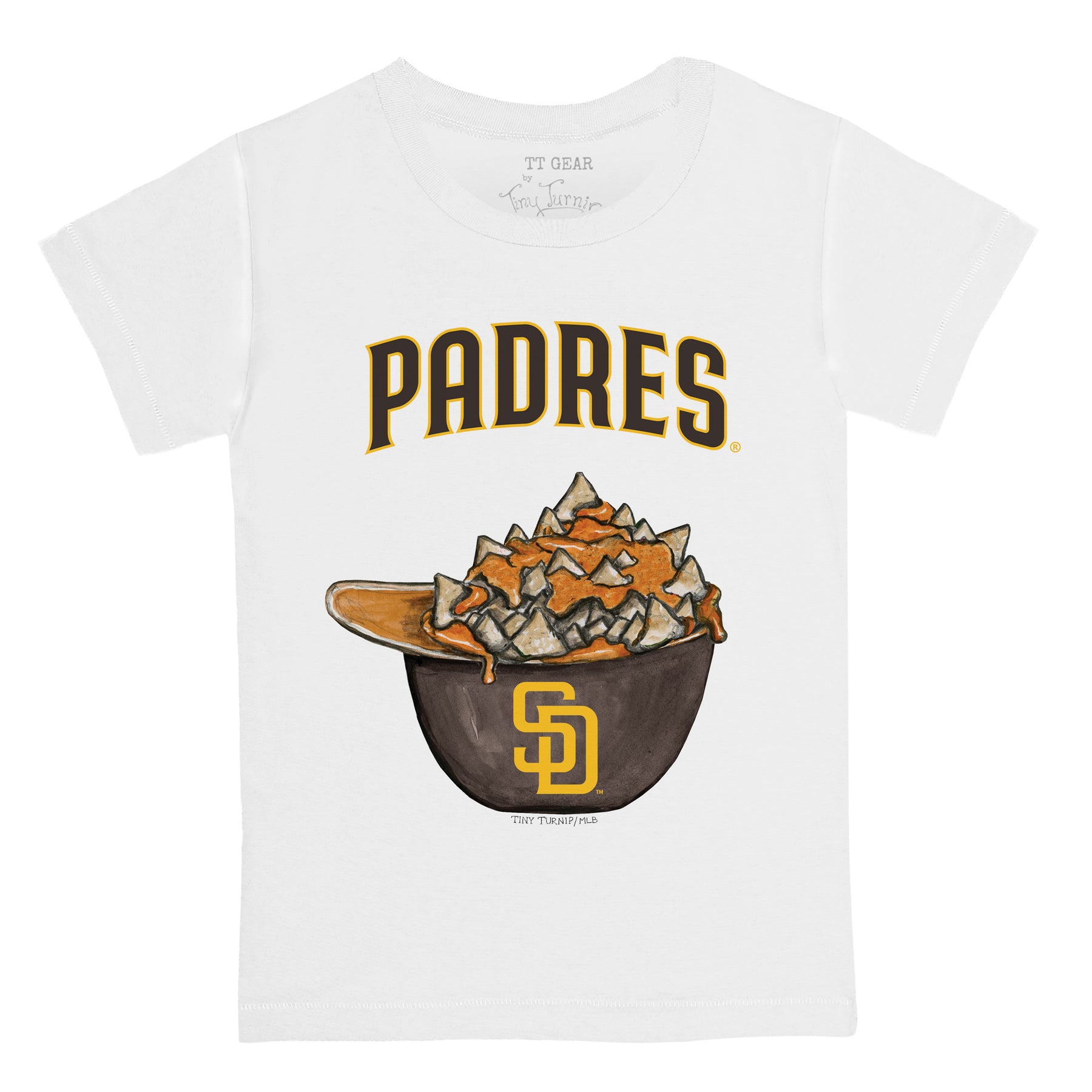 Women's Tiny Turnip White San Diego Padres Stega T-Shirt