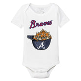 Atlanta Braves Nacho Helmet Short Sleeve Snapper - Tiny Turnip
