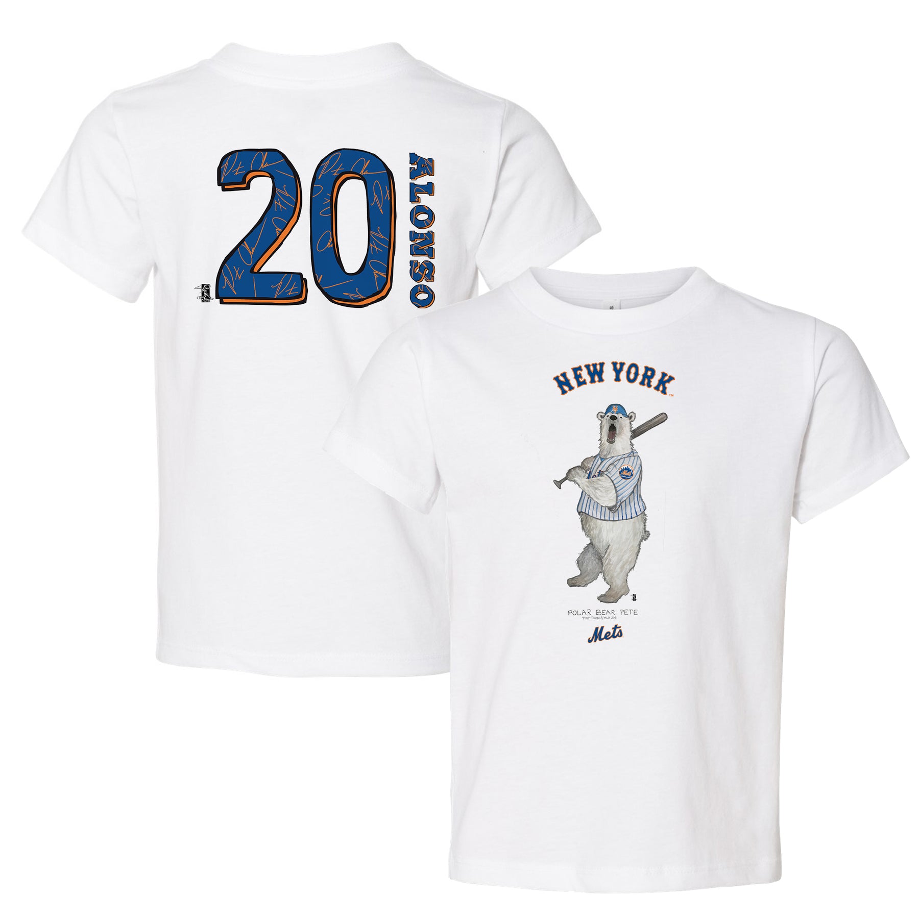 New York Mets Pete Alonso "Polar Bear Pete"  Tee Shirt
