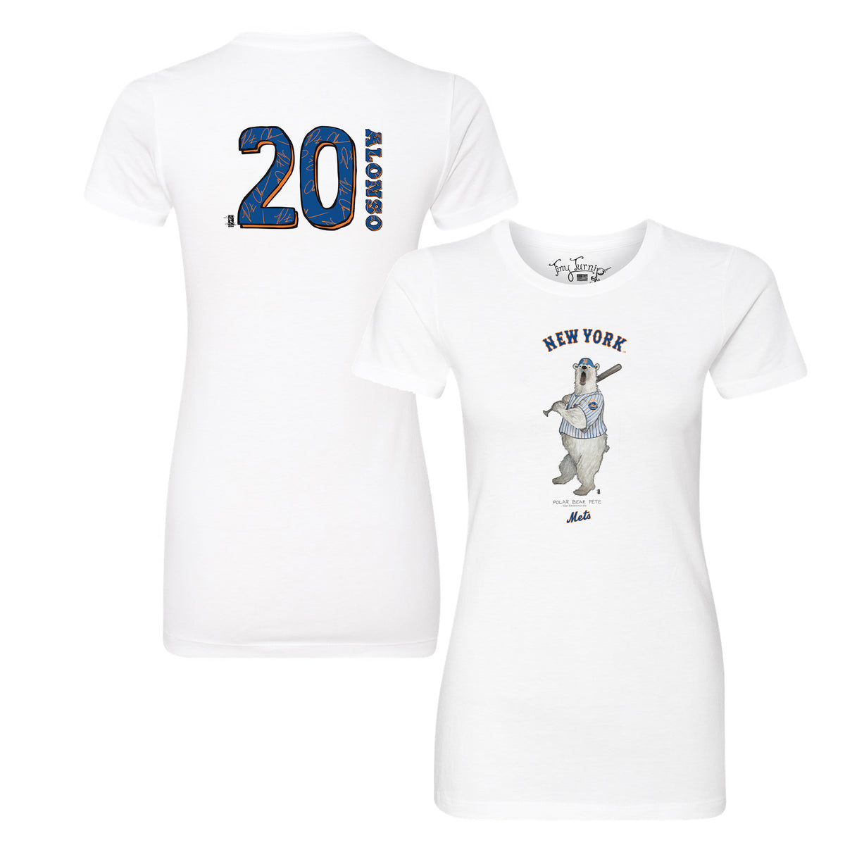 Women's Tiny Turnip Navy New York Yankees Baseball Flag T-Shirt Size: Extra Large