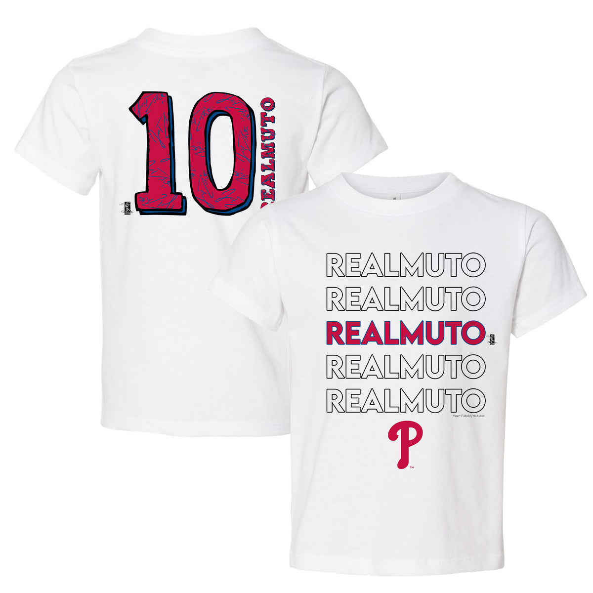 Toddler Tiny Turnip Red Philadelphia Phillies Baseball Love T-Shirt Size:3T