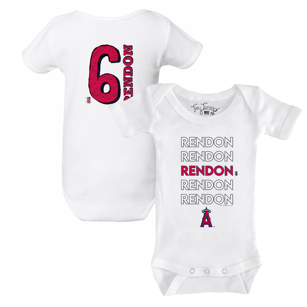 Los Angeles Angels Anthony Rendon Stacked Short Sleeve Snapper