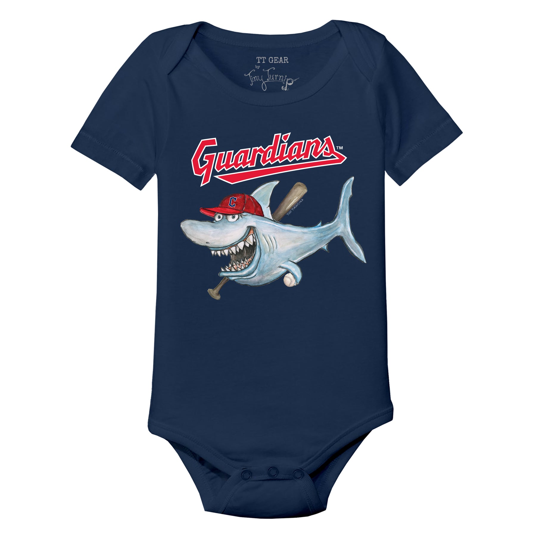 Cleveland Guardians Shark Short Sleeve Snapper