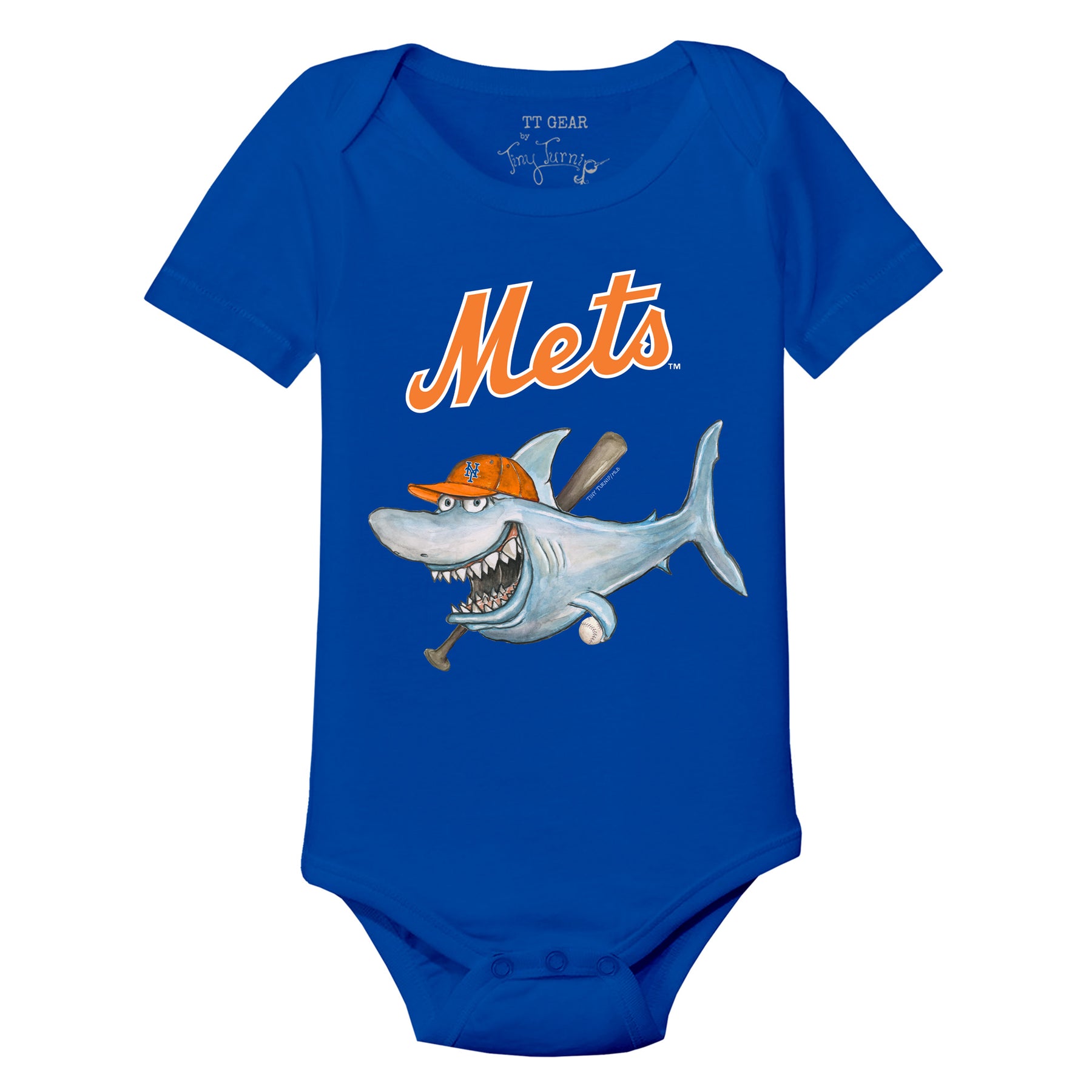 New York Mets Shark Short Sleeve Snapper