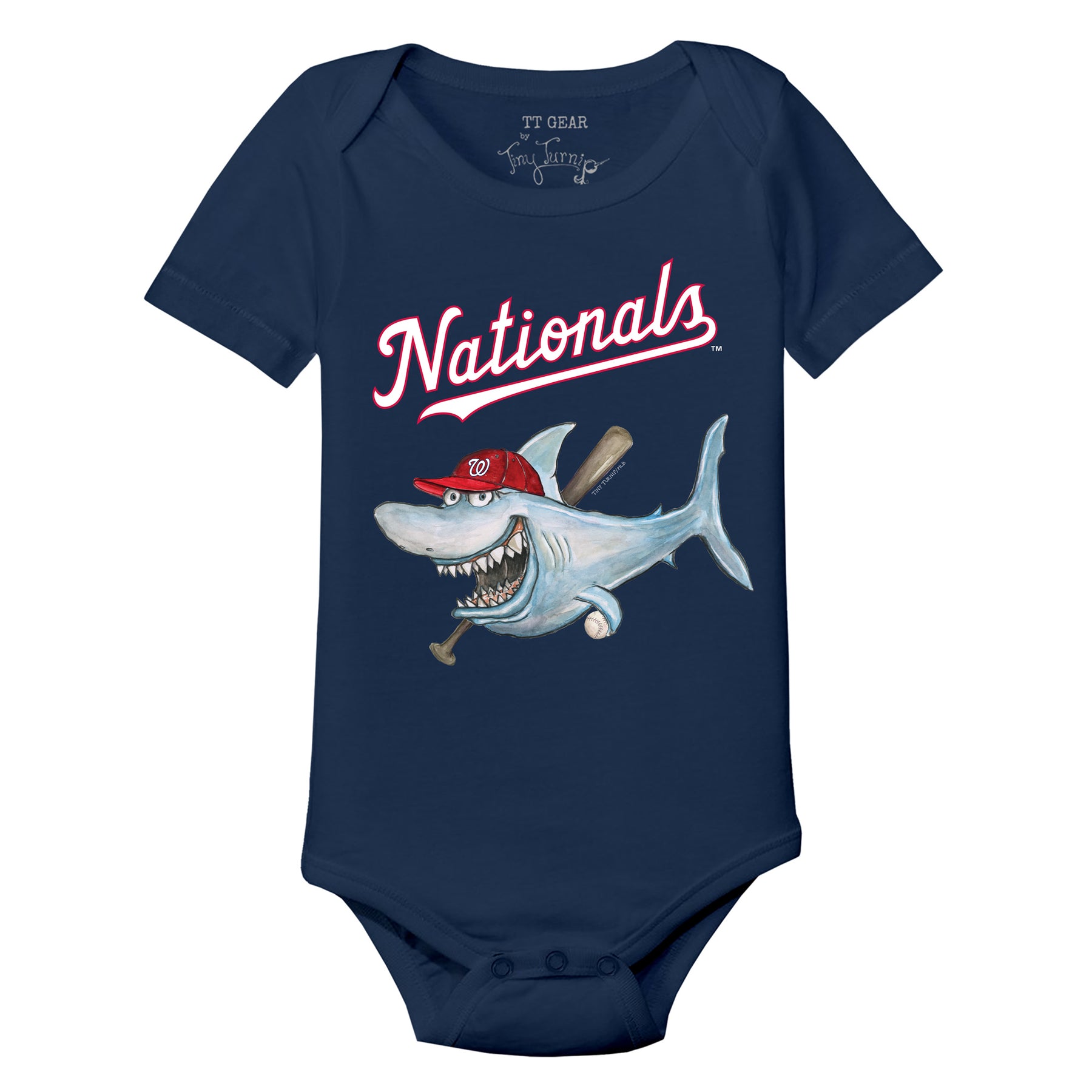 Washington Nationals Shark Short Sleeve Snapper