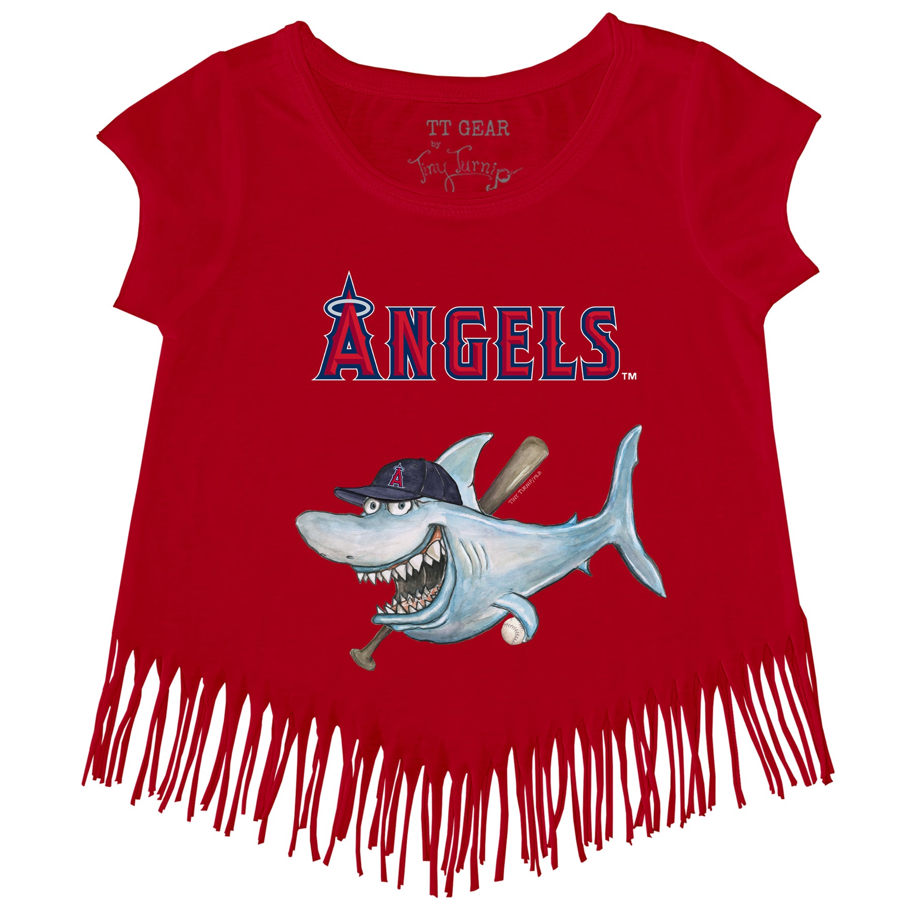 Los Angeles Angels Shark Fringe Tee