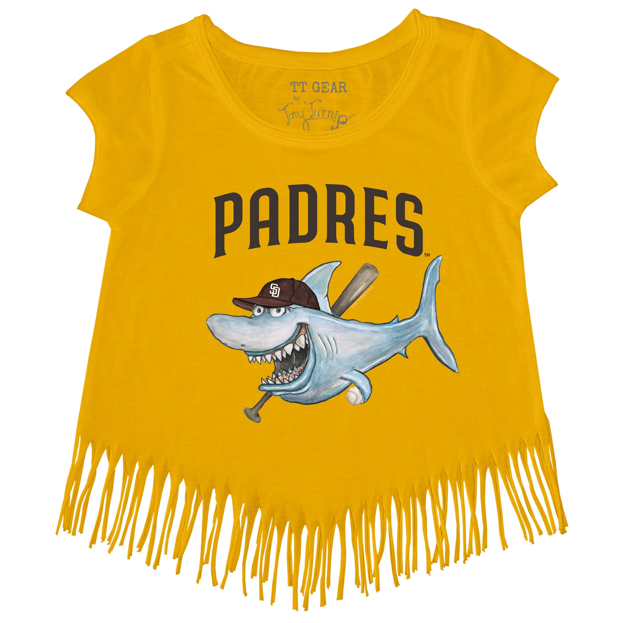 San Diego Padres Tiny Turnip Youth Shark 3/4-Sleeve Raglan T-Shirt