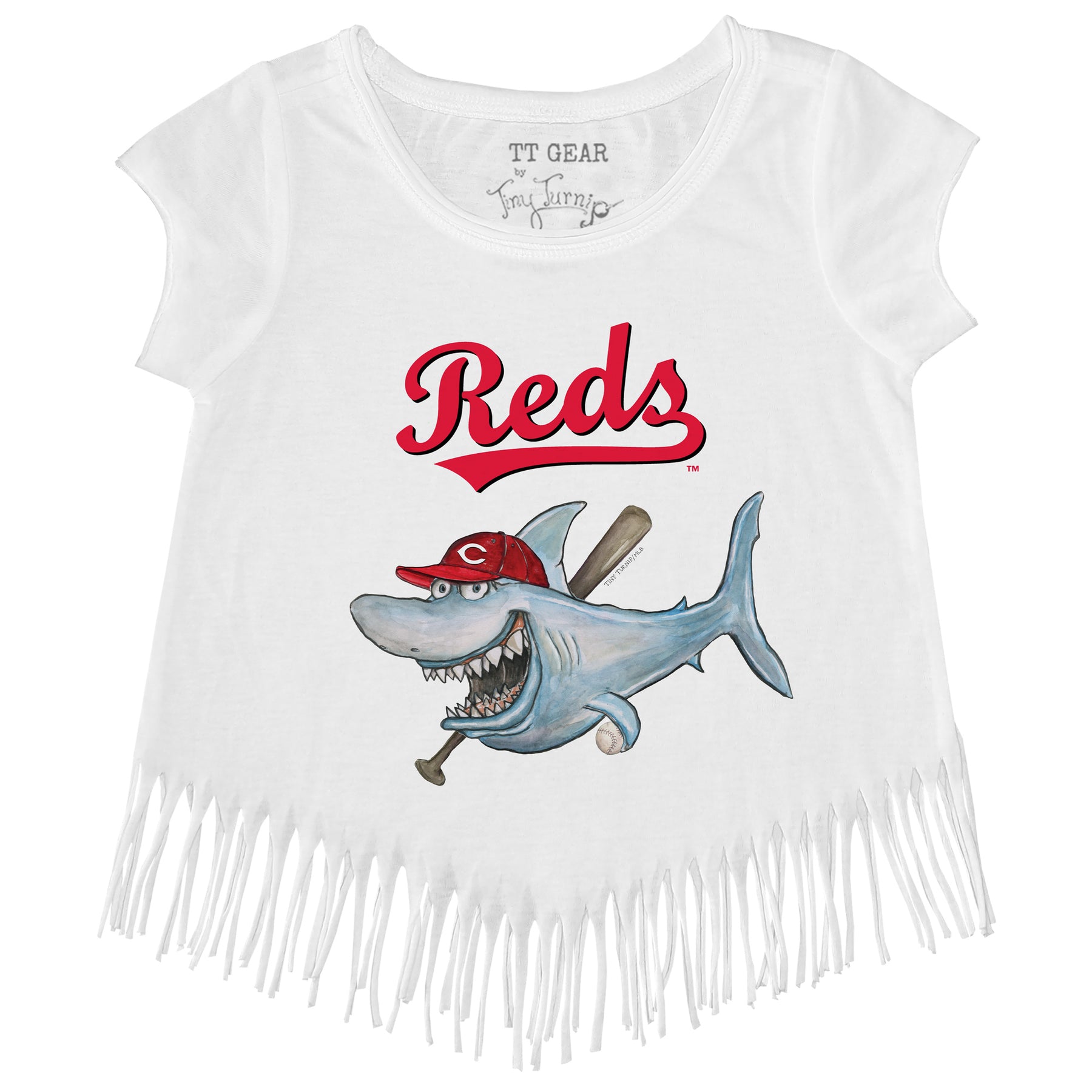 Cincinnati Reds Shark Fringe Tee