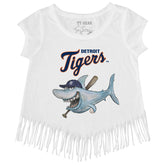 Detroit Tigers Shark Fringe Tee - Tiny Turnip