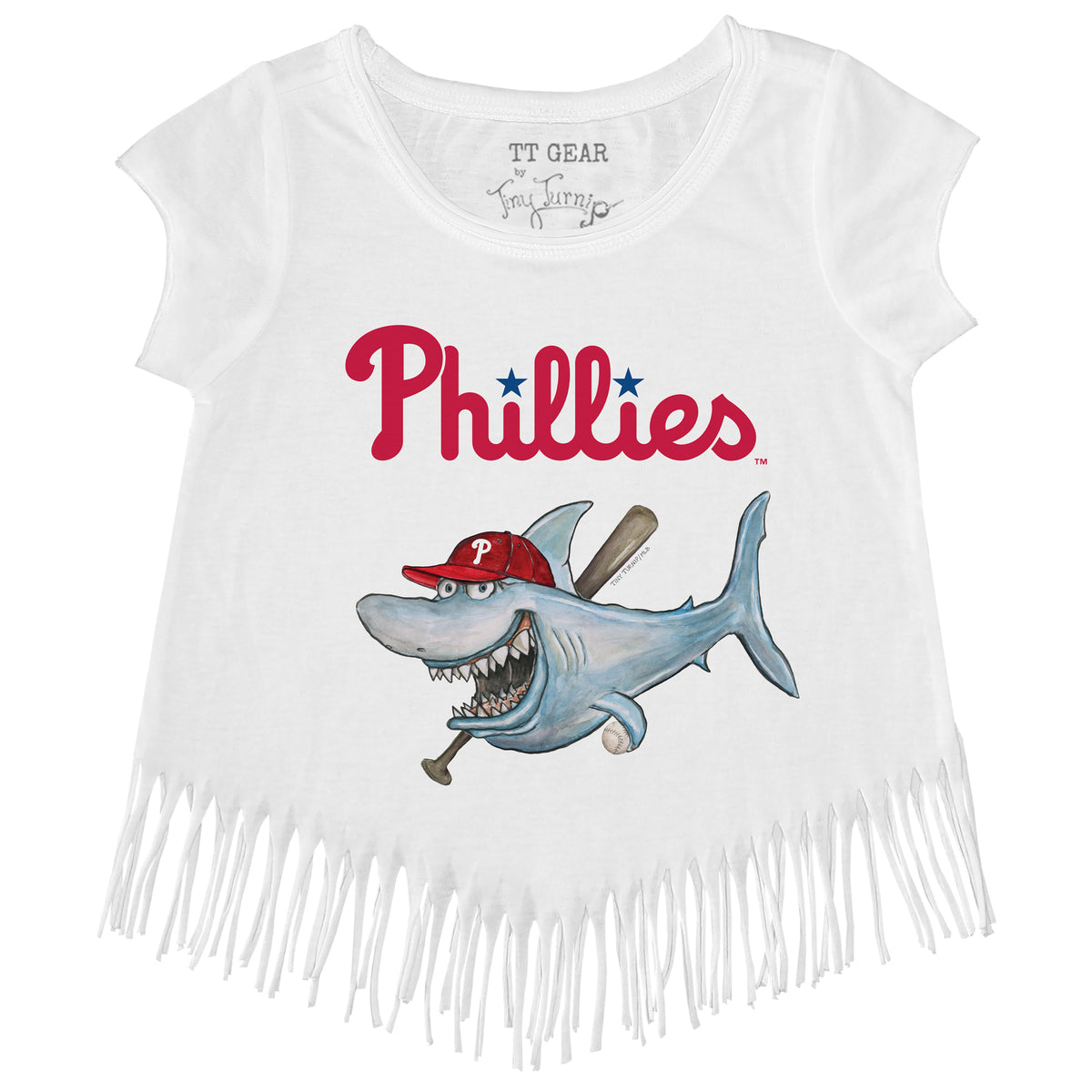 Philadelphia Phillies Shark Fringe Tee